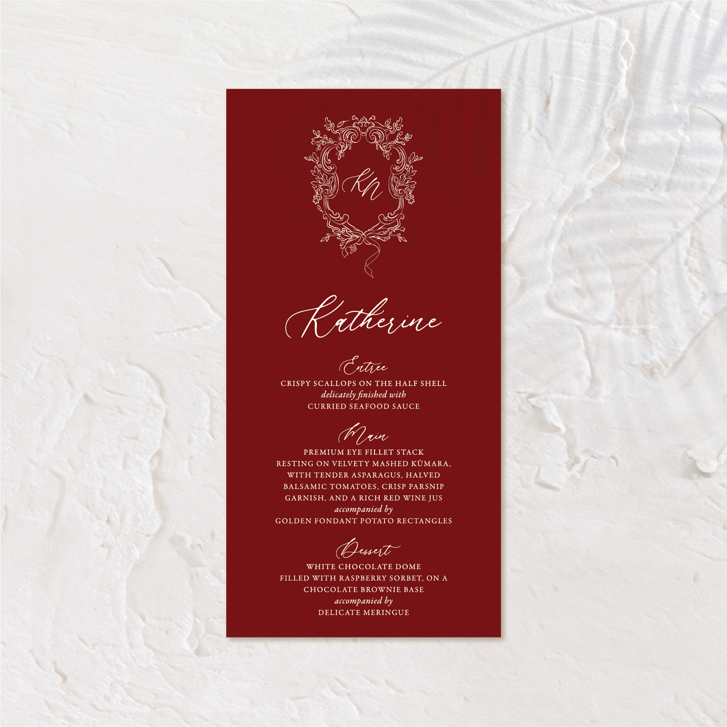 Elegant Menu 2 - Victorian Style