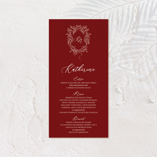 Elegant Menu 2 - Victorian Style