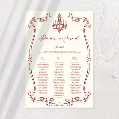 Victorian Style - Seating Chart 1