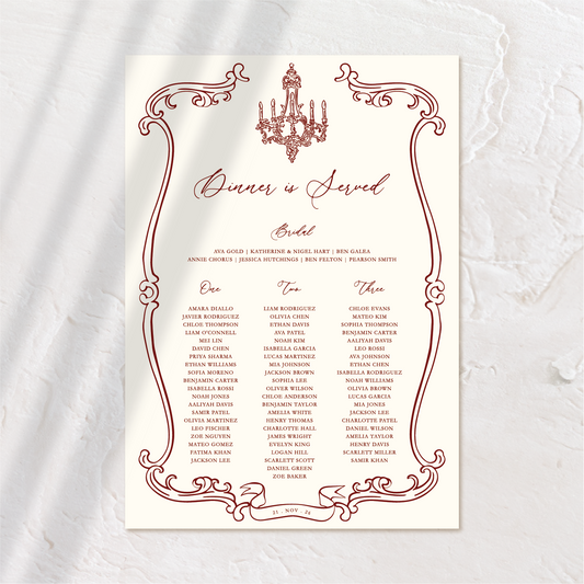 Victorian Style - Seating Chart 1