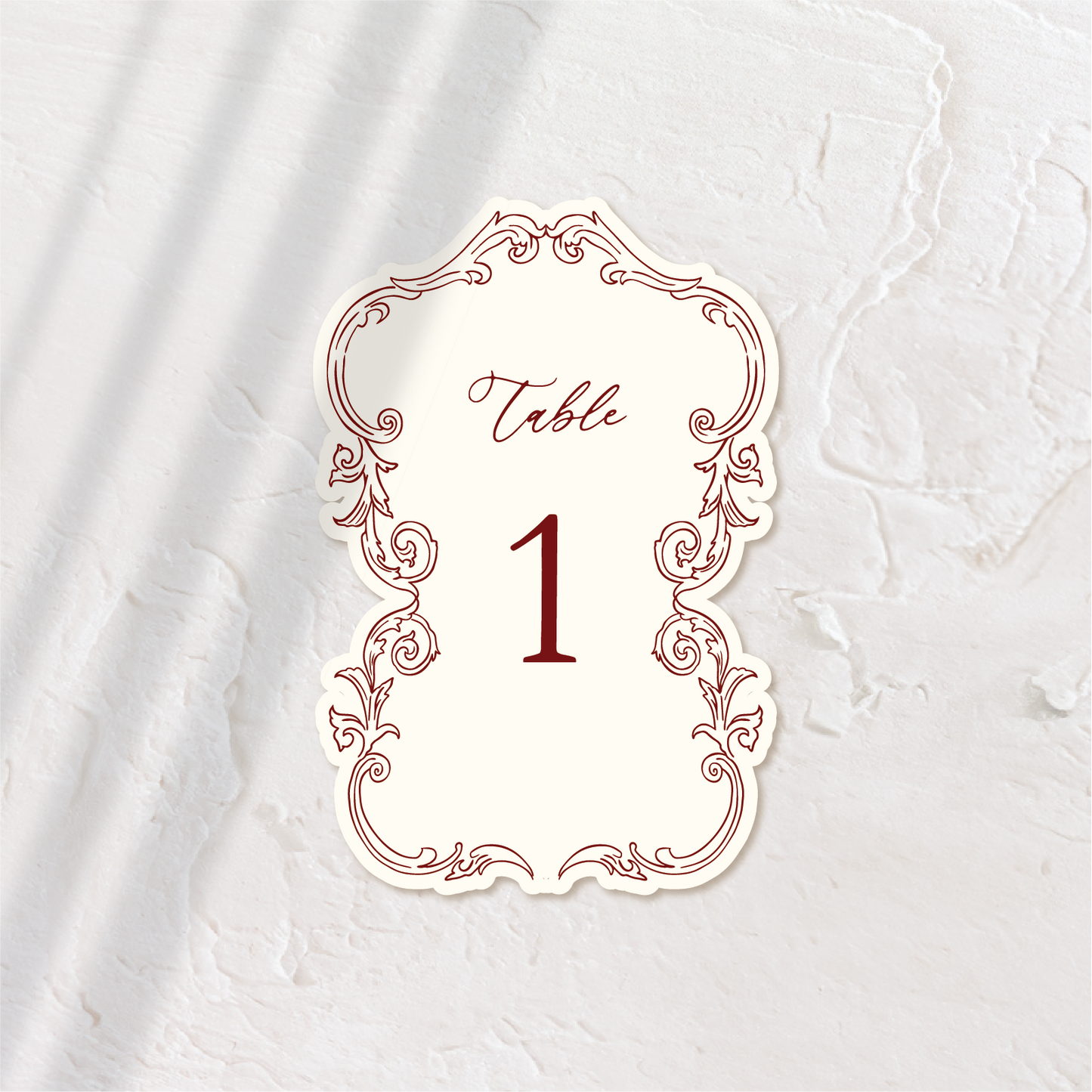 Table Numbers - Vistorian Style 1