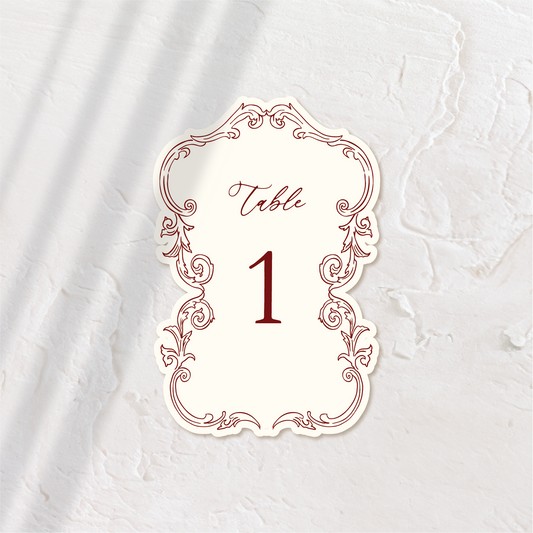 Table Numbers - Vistorian Style 1