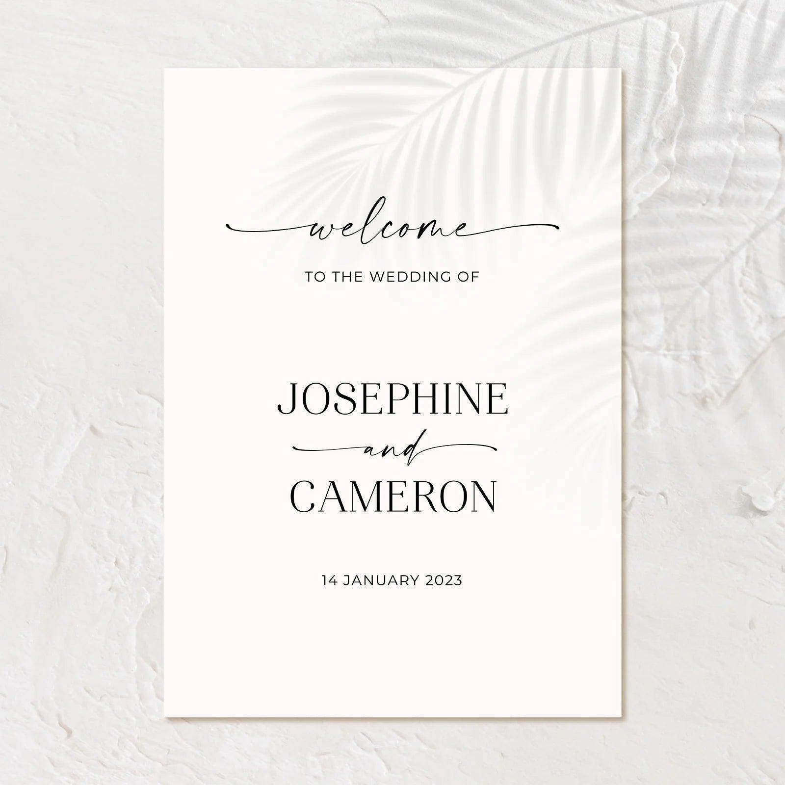 Charming Wedding Welcome Sign - Josephine 2 - Wedding Signs