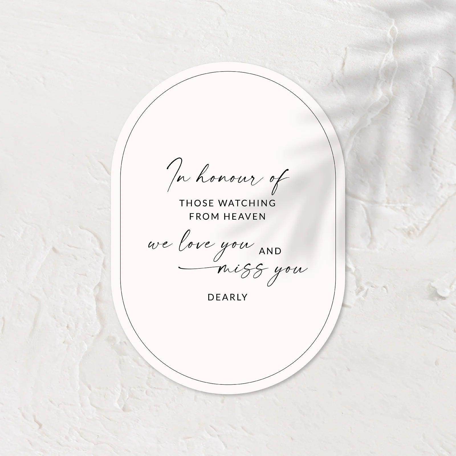 Classic Small Wedding Signs – Josephine 4 | WeddingSigns.au