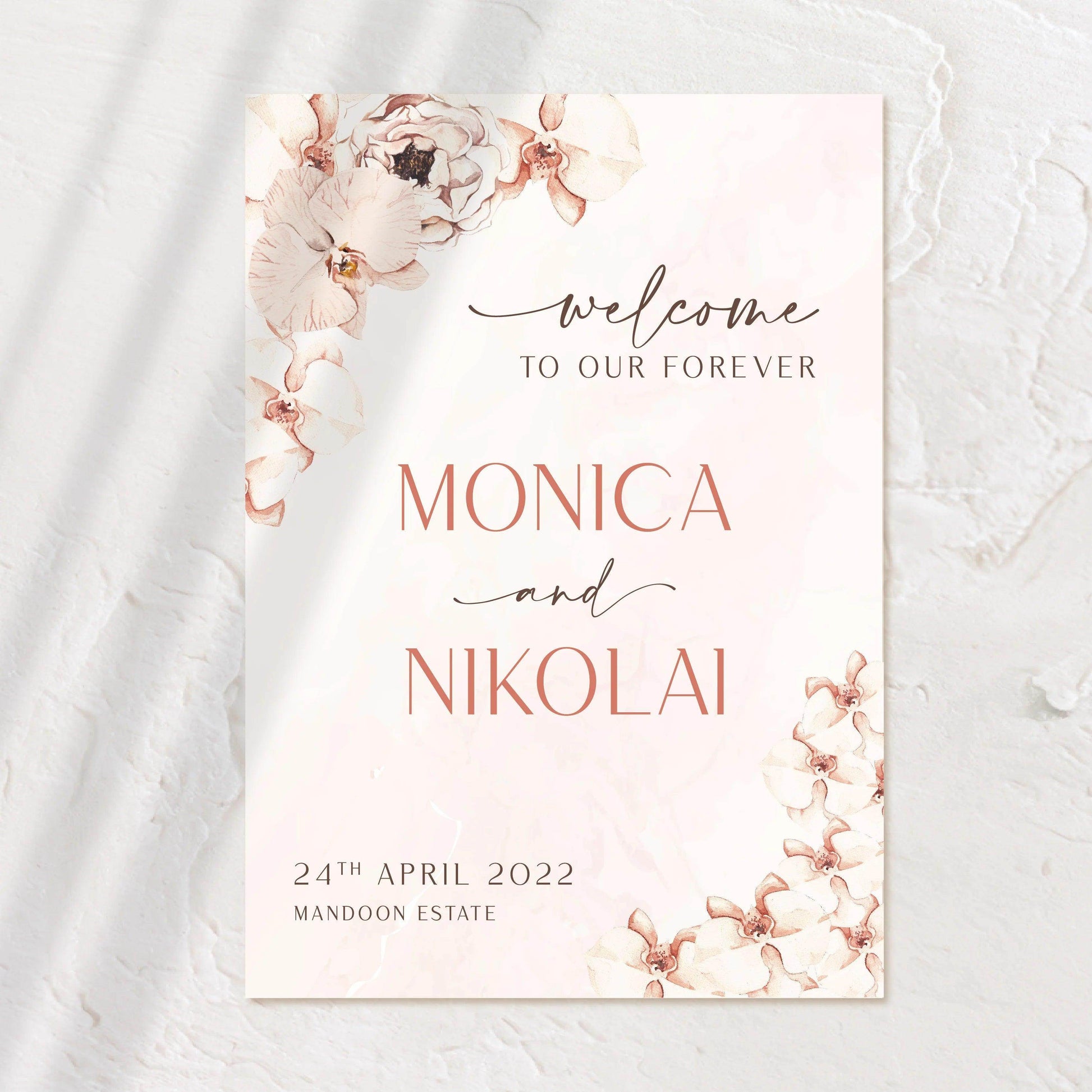 Elegant Welcome Sign - Monica - Wedding Signs