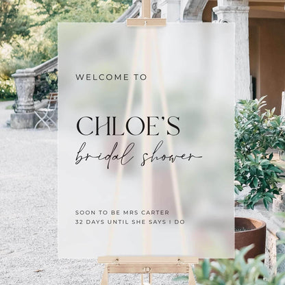 Modern Bridal Shower Welcome Sign - Chloe 2 - Wedding Signs