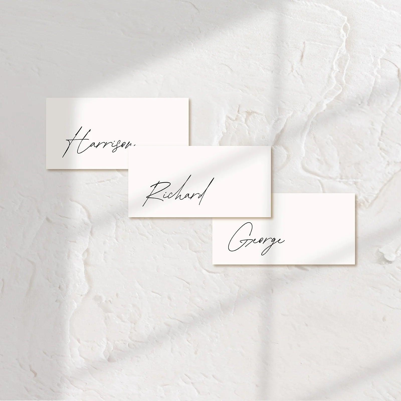 Modern Place Cards - Jessica 1 - Wedding Signs