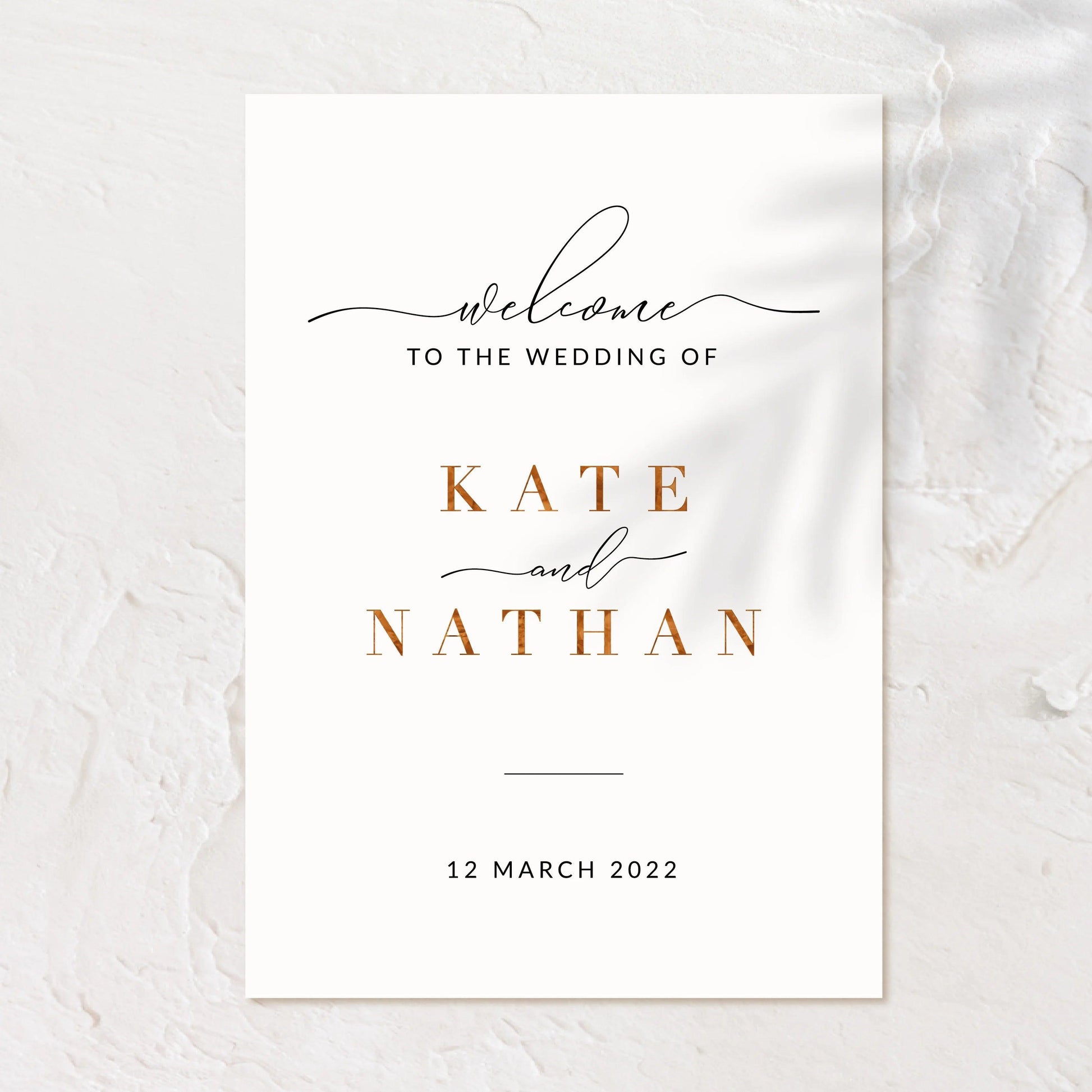 Modern Welcome Sign - Kate - Wedding Signs