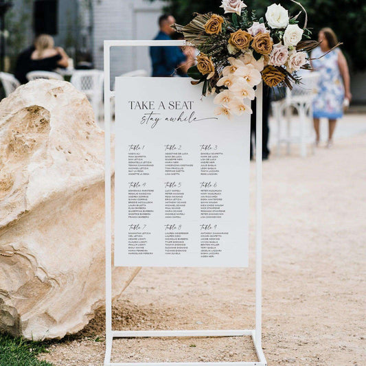 Sophisticated Seating Chart - Josephine 3 - Wedding Signs