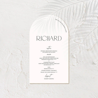 Stylish Wedding Menu - Jessica 2 - Wedding Signs