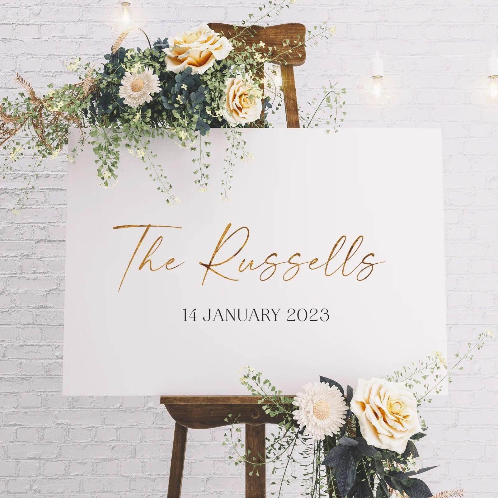 Stylish Wedding Welcome Sign - Josephine 7 - Wedding Signs