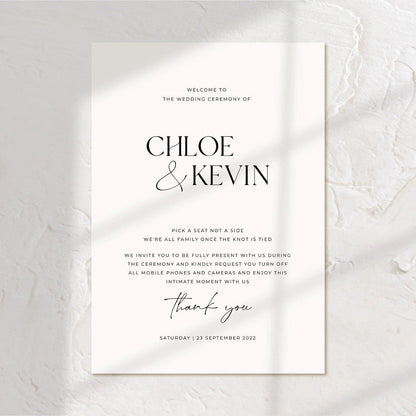 Timeless Unplugged Wedding Sign - Chloe 1 - Wedding Signs