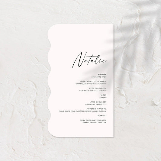 Trendy Wedding Menu - Josephine 4 - Wedding Signs